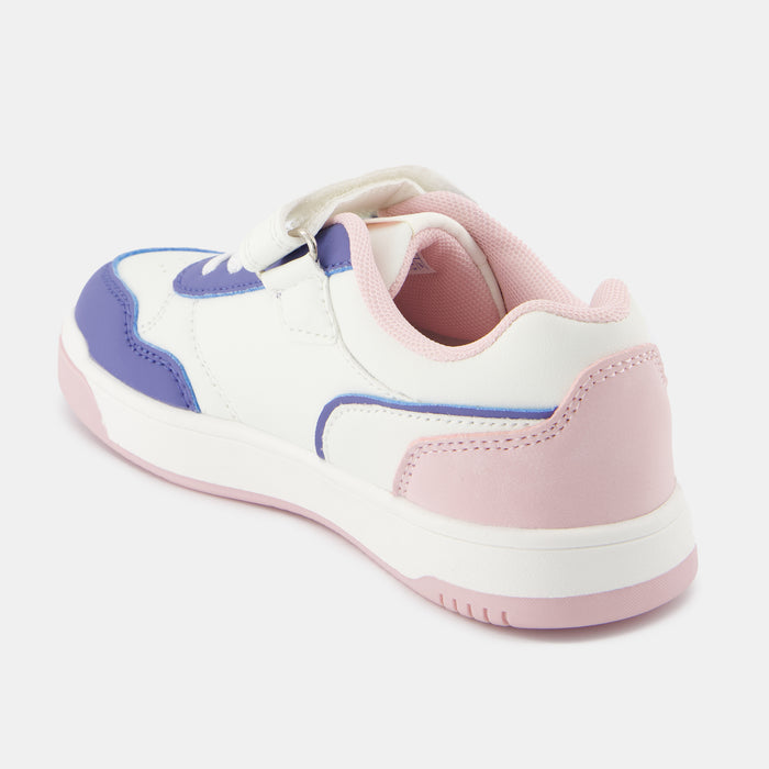 Le Coq Sportif CHAUSSURES ENFANT Chaussures à Scratch Roses COURT BREAKER Enfant