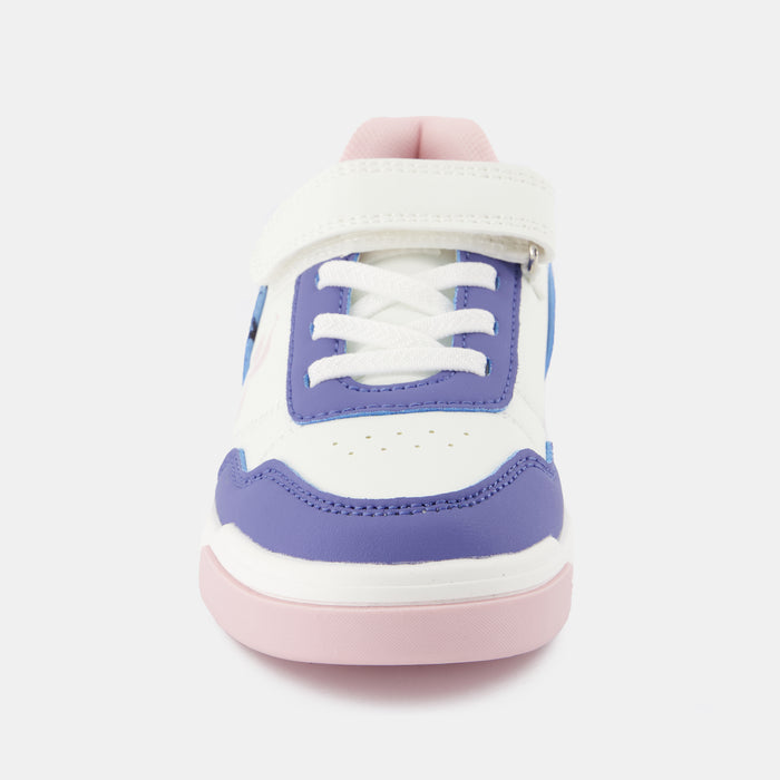 Le Coq Sportif CHAUSSURES ENFANT Chaussures à Scratch Roses COURT BREAKER Enfant
