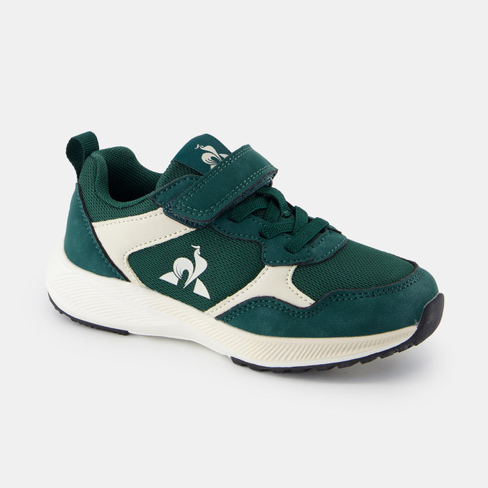 Le Coq Sportif CHAUSSURES ENFANT Chaussures à Scratch Vertes Et Beiges R500 Enfant