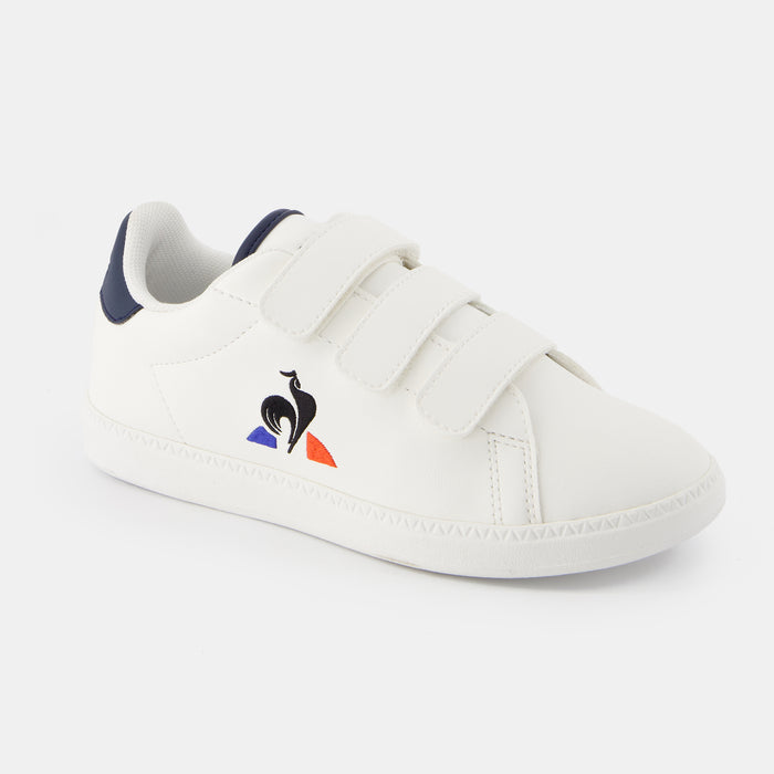 Le Coq Sportif CHAUSSURES ENFANT Chaussures Blanches à Scratch COURTSET_2 Enfant