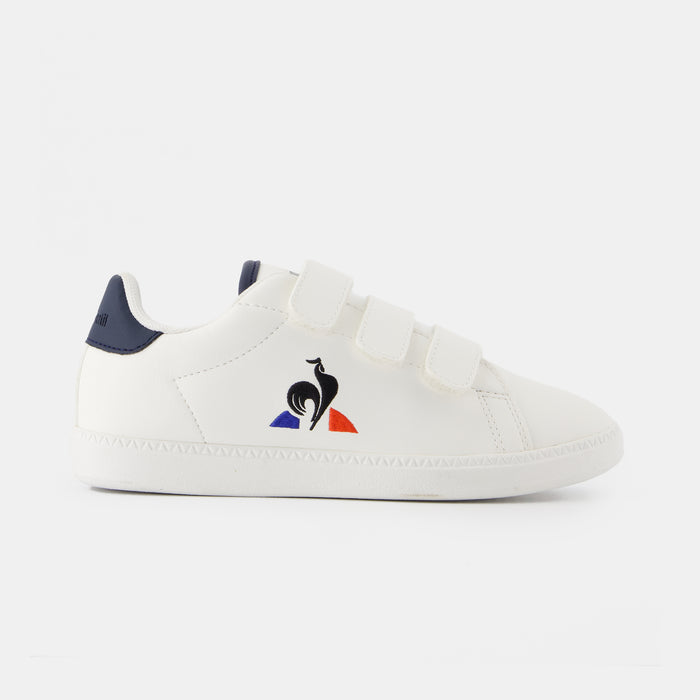 le coq sportif CHAUSSURES ENFANT Chaussures blanches à scratch COURTSET_2 enfant
