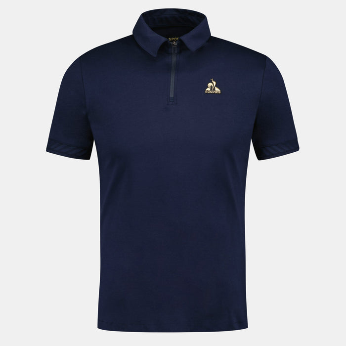 le coq sportif Coq d'Or Polo col zippé Homme en interlock 240g coton