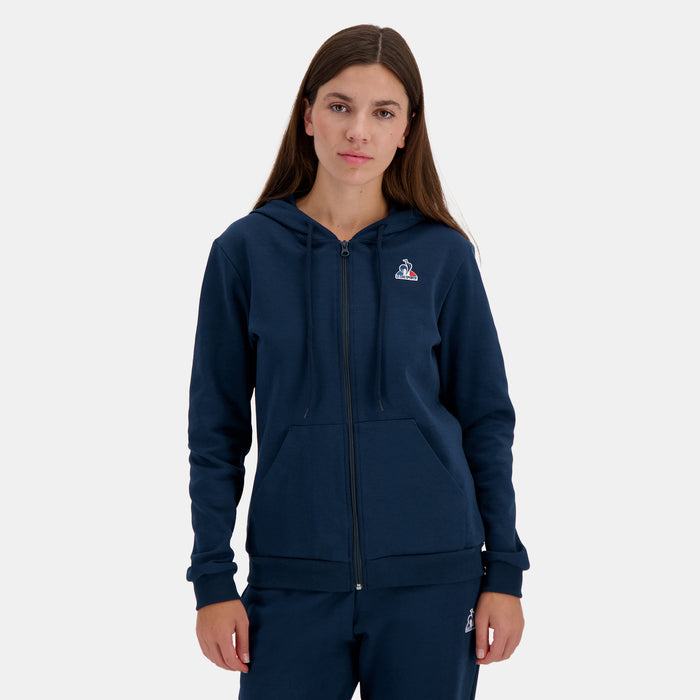 le coq sportif Essentiels Sweat zippé à capuche Femme