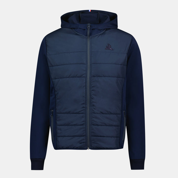 Le Coq Sportif Ton Sur TonSweat Zippé à Capuche Hybride Déperlant Homme