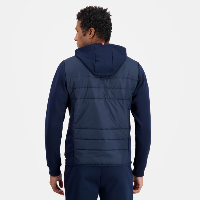 Le Coq Sportif Ton Sur TonSweat Zippé à Capuche Hybride Déperlant Homme