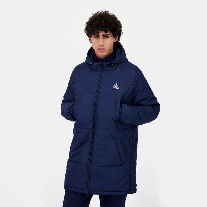 le coq sportif Tricolore Parka bleu marine à capuche Homme