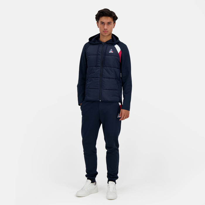 Le Coq Sportif Tricolore Sweat Zippé à Capuche Homme