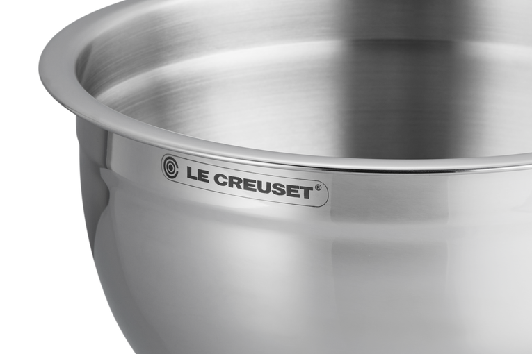 Le Creuset Bol Mélangeur En Inox Avec Couvercle En Verre Trempé