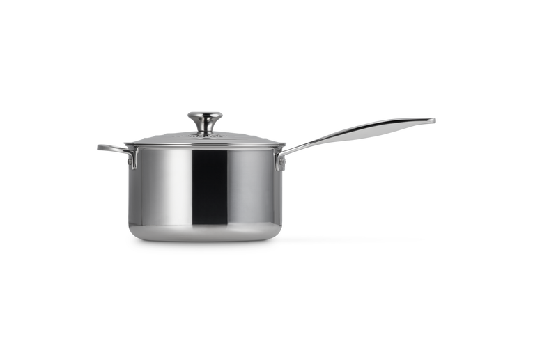 Le Creuset Casserole Inox Signature Avec Couvercle Et Poignée D'assistance 