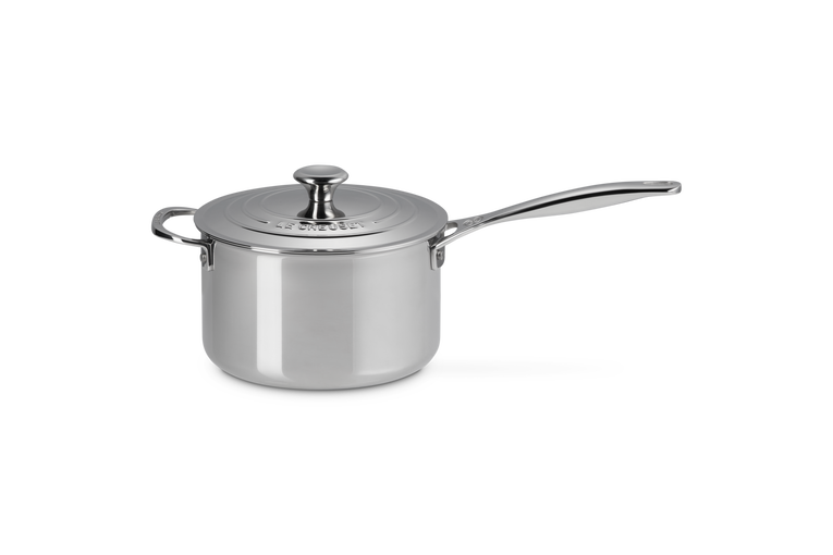 le creuset Casserole Inox Signature avec couvercle et poignée d'assistance 