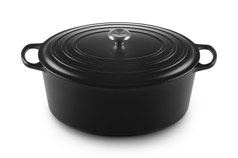 Le Creuset Cocotte Ovale En Fonte Émaillée Avec Intérieur Noir