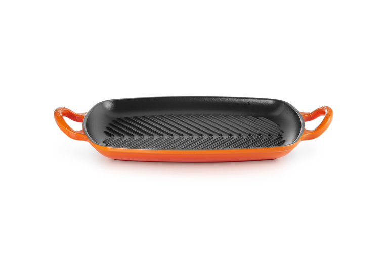 le creuset Gril rectangulaire Signature en fonte émaillée