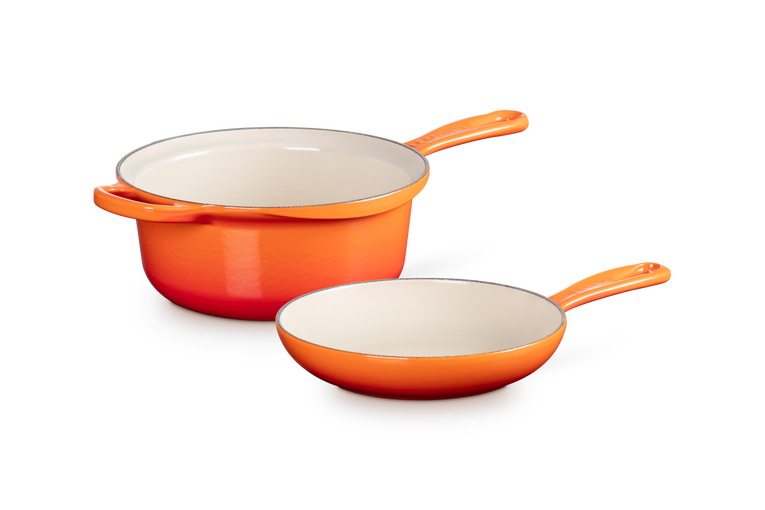 le creuset Casserole Deux en Un en Fonte Émaillée