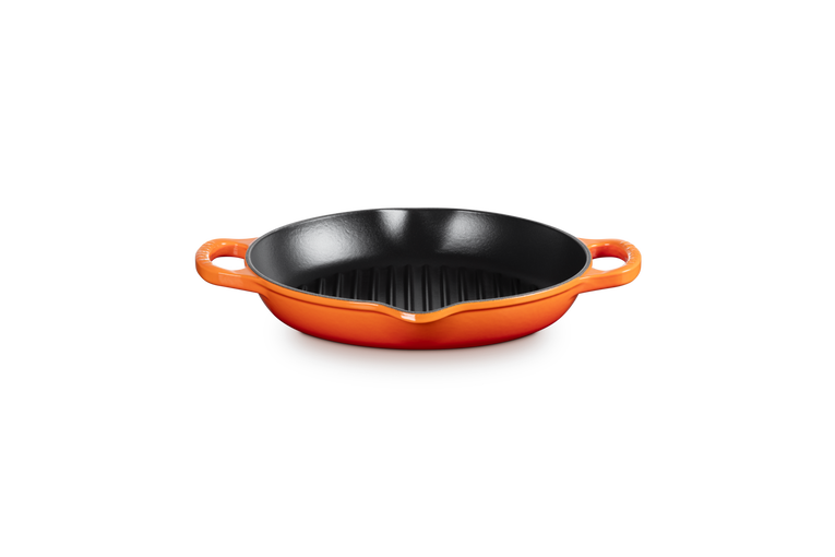 le creuset Gril rond profond en fonte émaillée