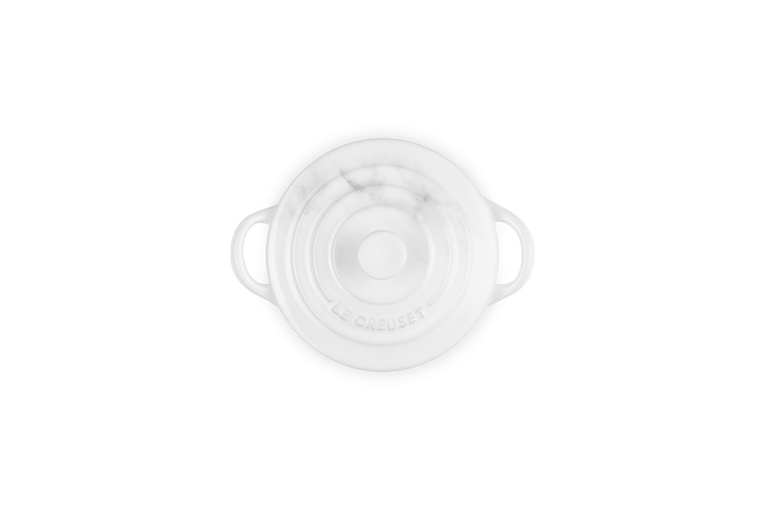 Le Creuset Mini-cocotte En Céramique Marbre Blanc