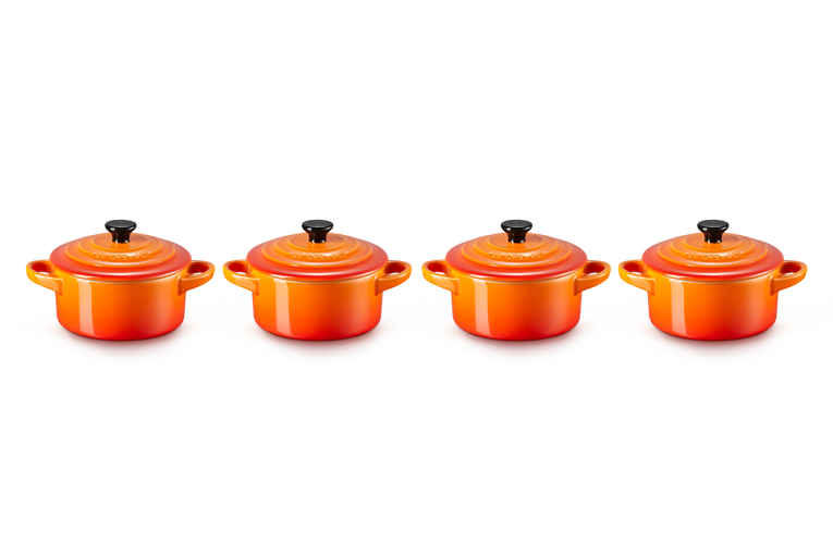 le creuset Set de 4 mini-cocottes en céramique