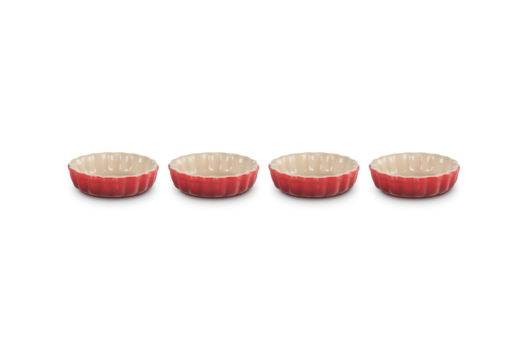 le creuset Set de 4 moules à tarte en céramique