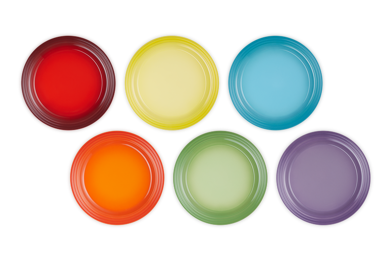 Le Creuset Set De 6 Grandes Assiettes Arc-En-Ciel