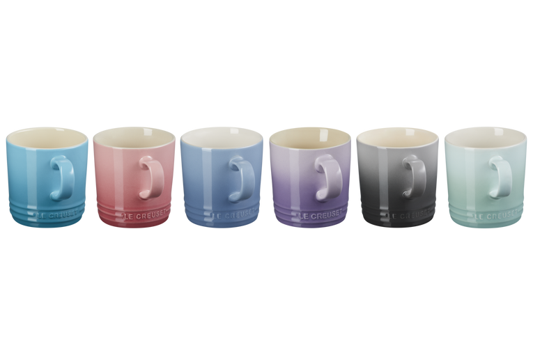 le creuset Set de 6 mugs Pastel en céramique
