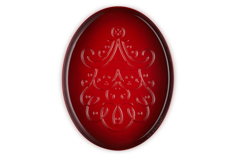 le creuset Plat de présentation en céramique Père Noël