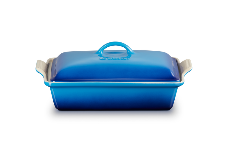 le creuset Plat rectangulaire Héritage  en céramique avec couvercle
