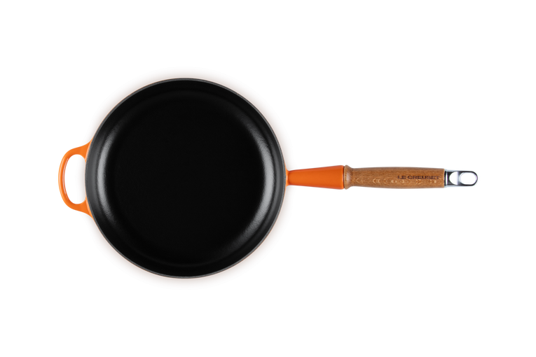 Le Creuset Poêle Signature En Fonte émaillée Avec Manche En Bois