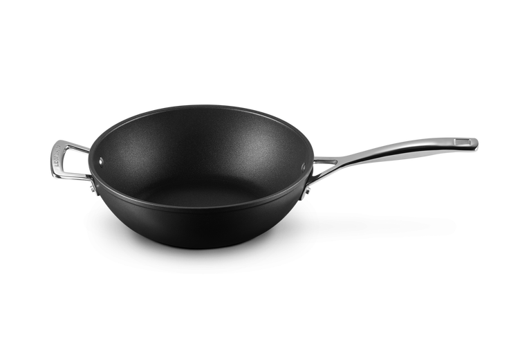 Le Creuset Poêle Wok Anti-Adhérente Les Forgées avec Poignée D'Assistance