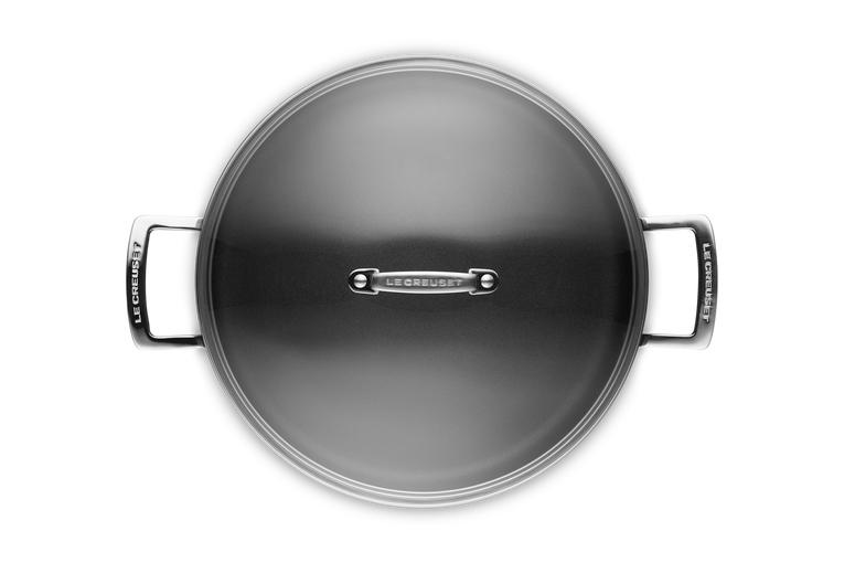 Le Creuset Rondeau Anti-adhérent Les Forgées Avec Couvercle En Verre