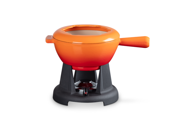 Le Creuset Service à Fondue En Fonte émaillée Avec Manche En Fonte