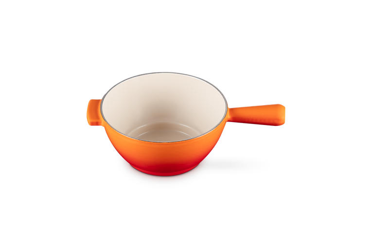 Le Creuset Service à Fondue En Fonte émaillée Avec Manche En Fonte