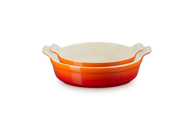 Le Creuset Set De 2 Plats Héritage Ronds En Céramique