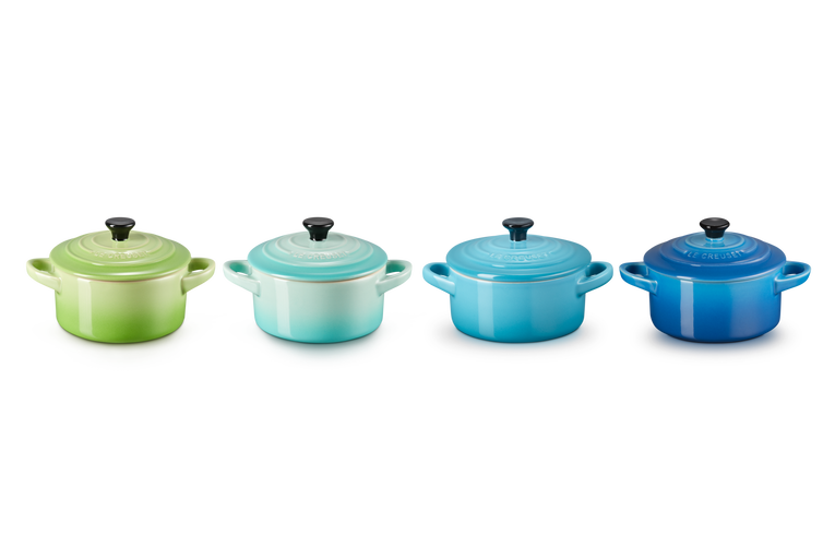 le creuset Set de 4 mini-cocottes Brise Marine en céramique