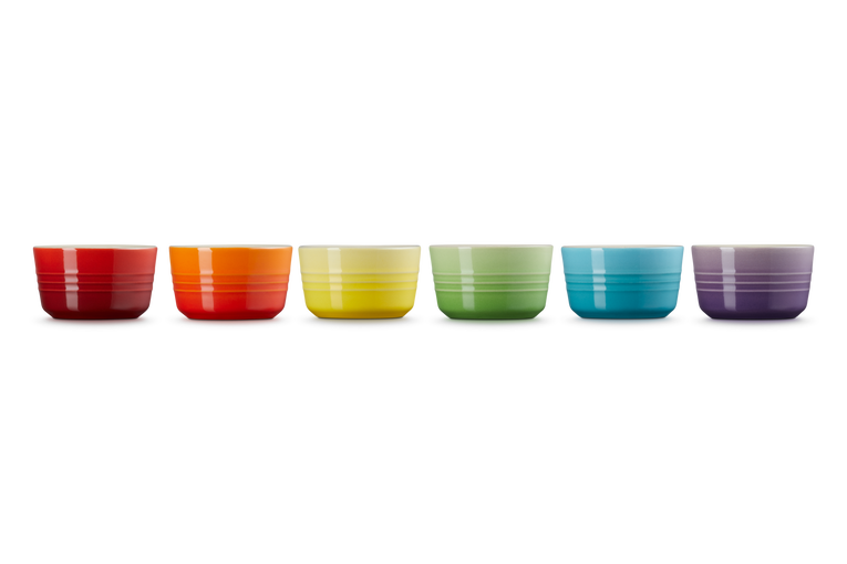 Le Creuset Set De 6 Mini Ramequins Arc-en-Ciel En Céramique