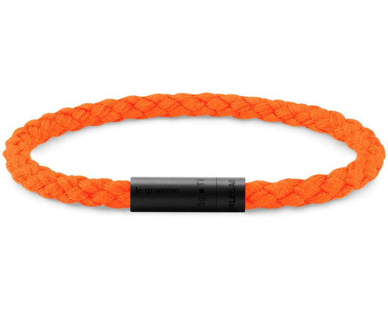 le gramme bracelet câble nato orange fluo orlebar brown le 5g