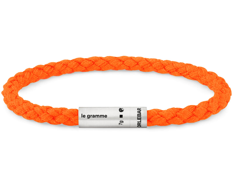 le gramme bracelet câble nato orange fluo orlebar brown le 7g