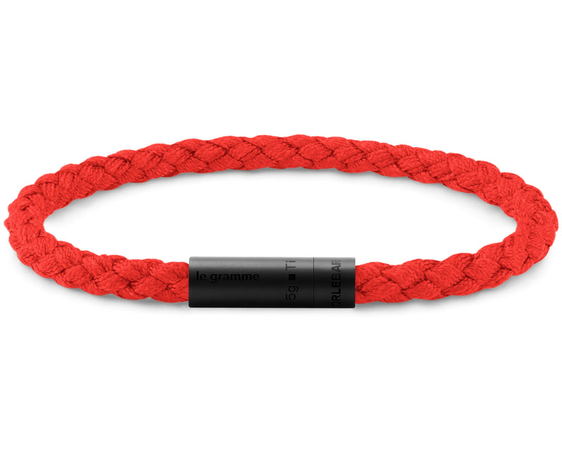 le gramme bracelet câble nato rouge orlebar brown le 5g