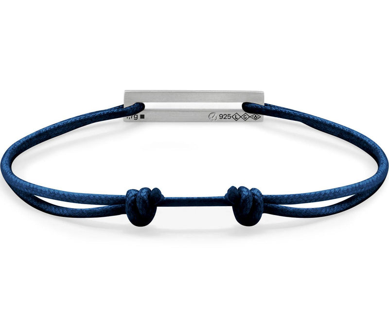 Le Gramme Bracelet Cordon Bleu Marine Perforé Le 1 7g