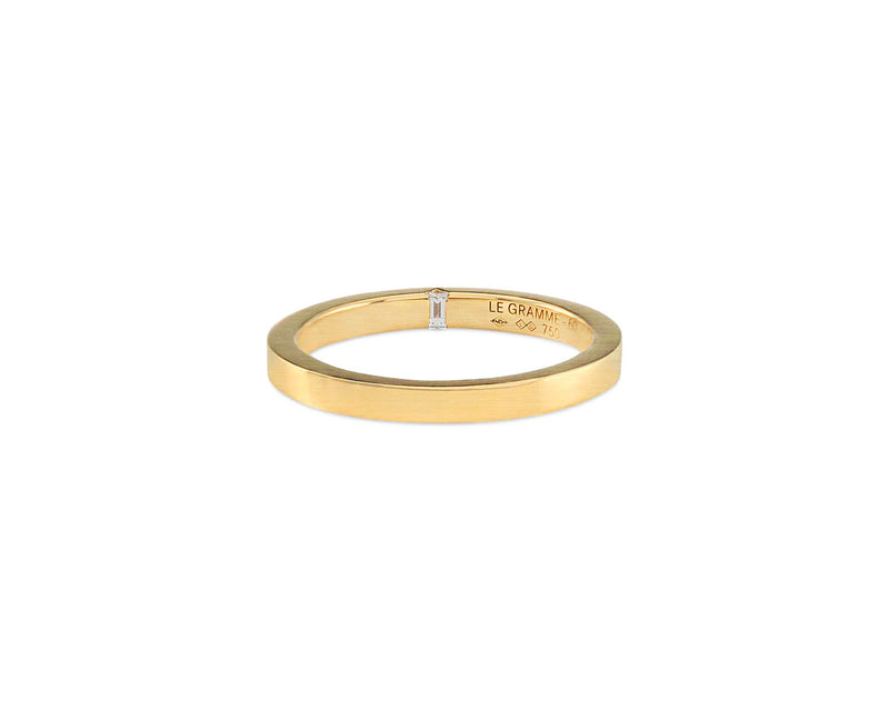 le gramme bague ruban 2mm la 5g sertie diamant