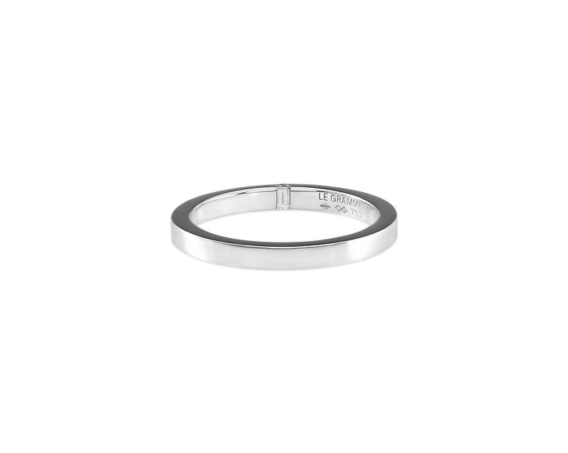 le gramme bague ruban 2mm la 5g sertie diamant