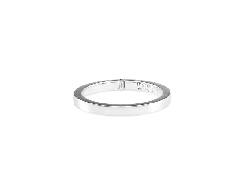 le gramme bague ruban 2mm la 5g sertie diamant
