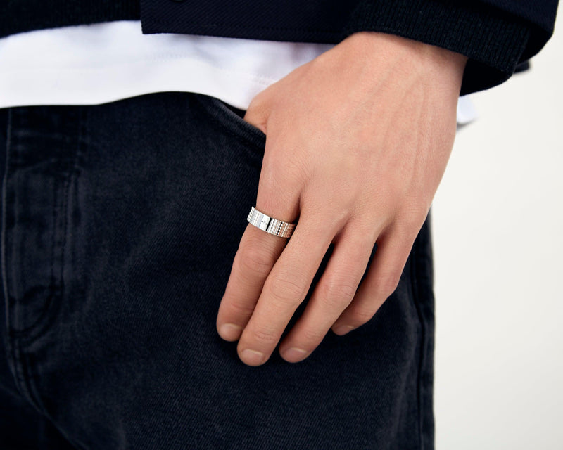Le Gramme Bague Ruban Guilloché La 11g