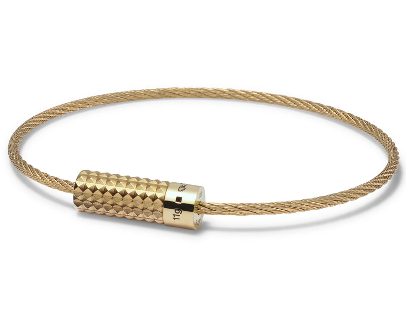 Le Gramme Bracelet Câble Guilloché Pyramide Le 11g