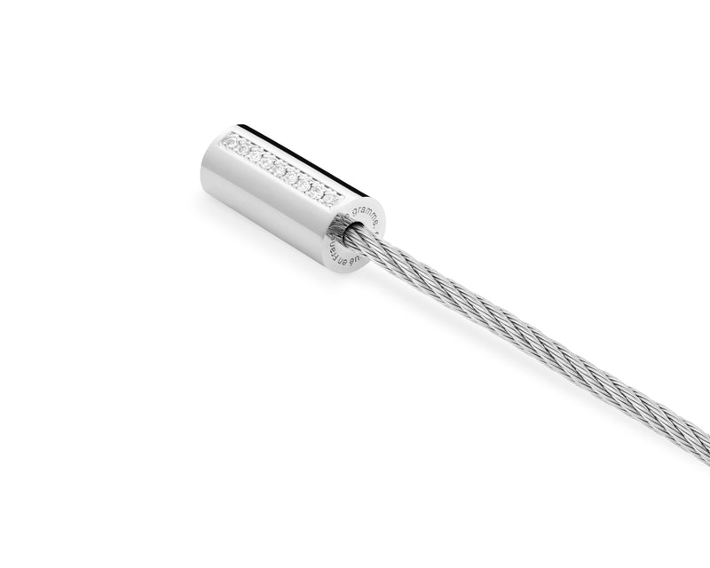 Le Gramme Bracelet Câble Le 7g Serti Diamants