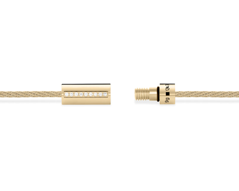 Le Gramme Bracelet Câble Le 9g Serti Diamants
