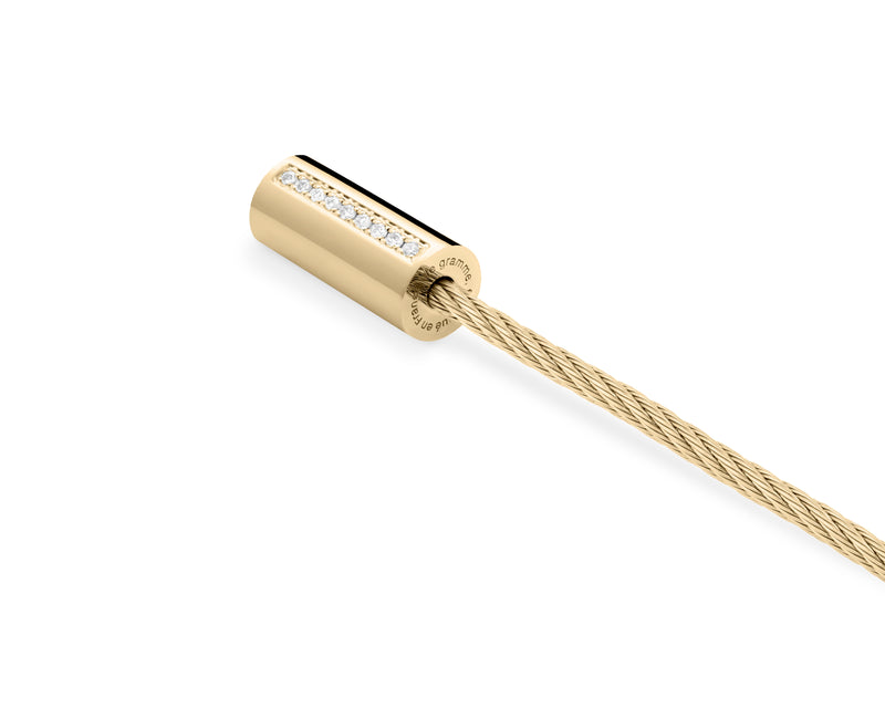 Le Gramme Bracelet Câble Le 9g Serti Diamants
