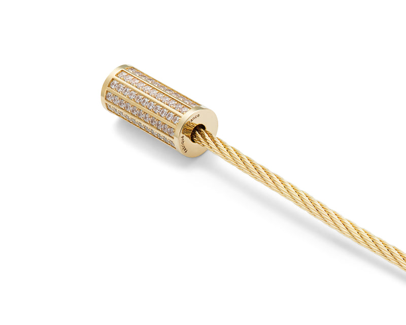 Le Gramme Bracelet Câble Le 9g Serti Diamants