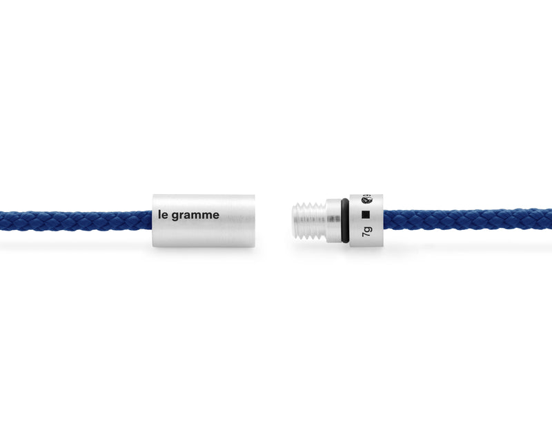 Le Gramme Bracelet Câble Nato Bleu Royal Le 7g