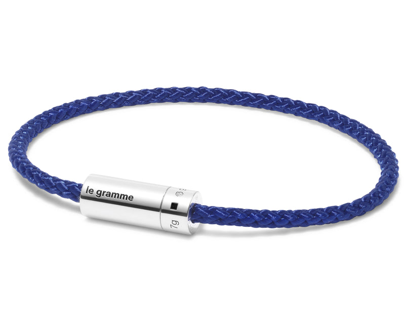 Le Gramme Bracelet Câble Nato Bleu Royal Le 7g