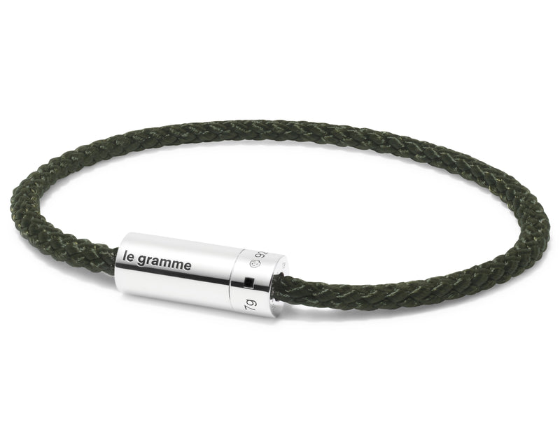 Le Gramme Bracelet Câble Nato Kaki Le 7g