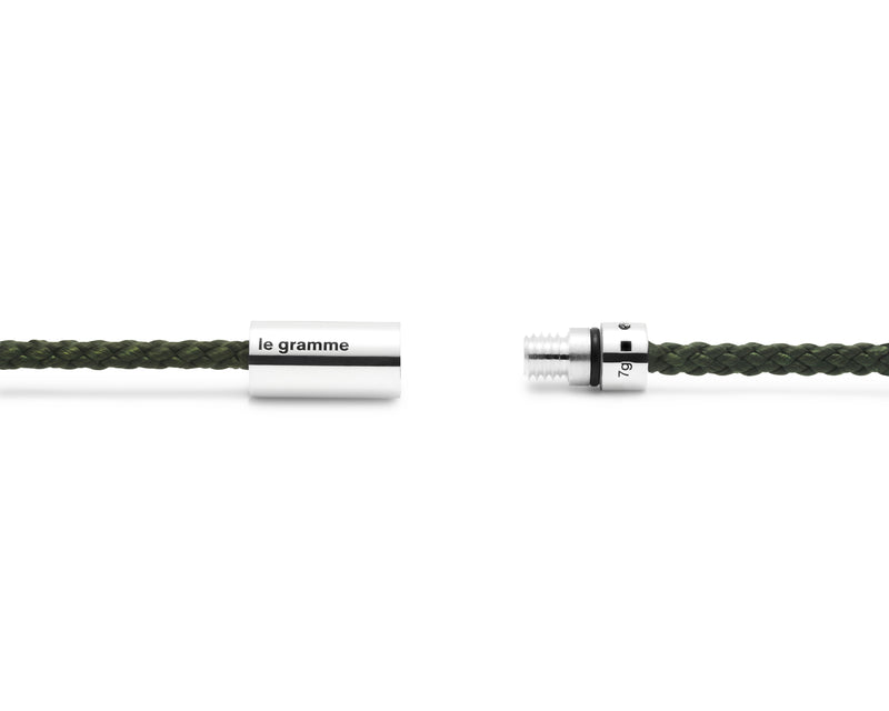 Le Gramme Bracelet Câble Nato Kaki Le 7g